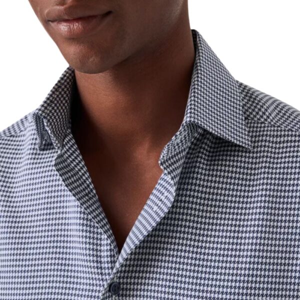 ETON Navy Houndstooth Signature Twill Shirt 4