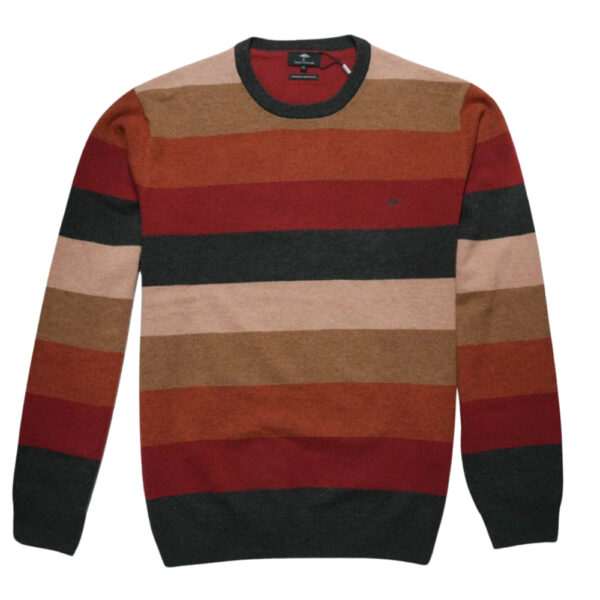 Fynch Hatton Striped Multi Crew Neck Jumper