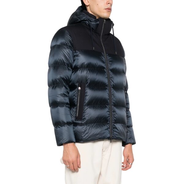 Herno panelled padded navy jacket 3