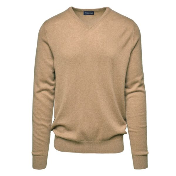 WARWICKS Cashmere Beige V Neck