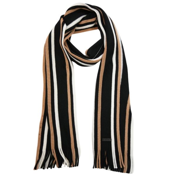 BOSS Beige Stripe Scarf