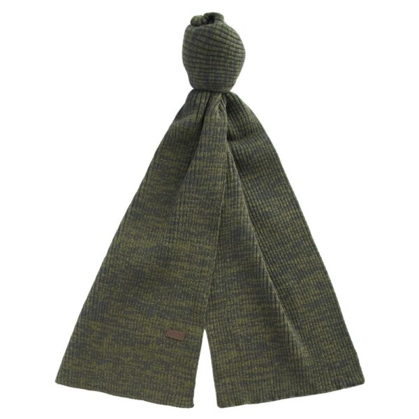 Barbour Crimdon Green Fleck Beanie And Scarf Gift Set 2