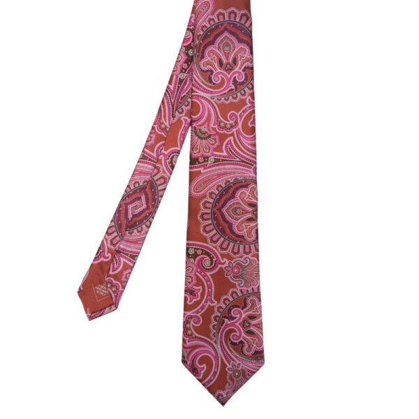 Brioni Pink Paisley Tie