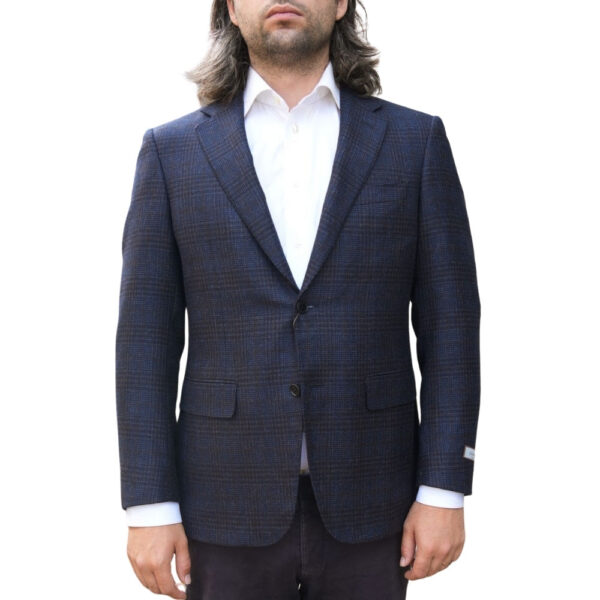 Canali Navy Check Smart Jacket