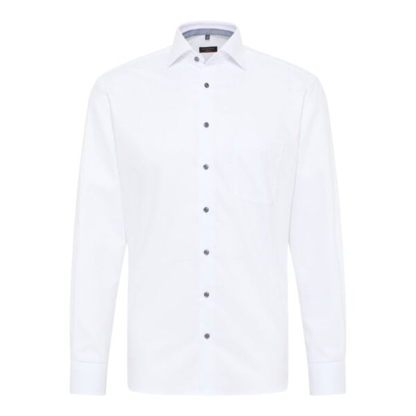 ETERNA Modern Fit Formal White Shirt with Contrast Collar 2