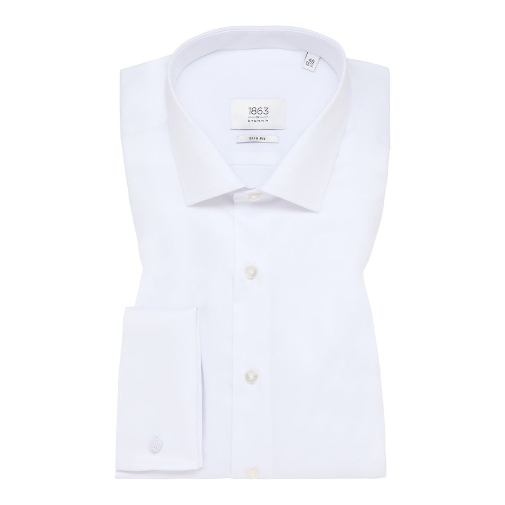 ETERNA Slim Fit White Shirt Front