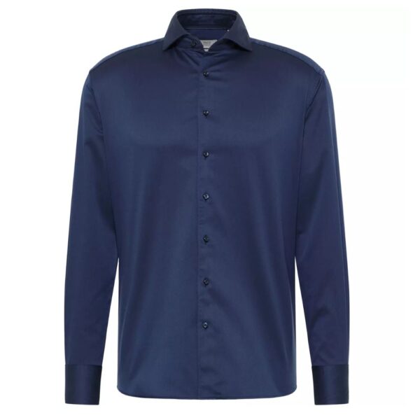 ETERNA Two Ply Modern Fit Navy Shirt 2