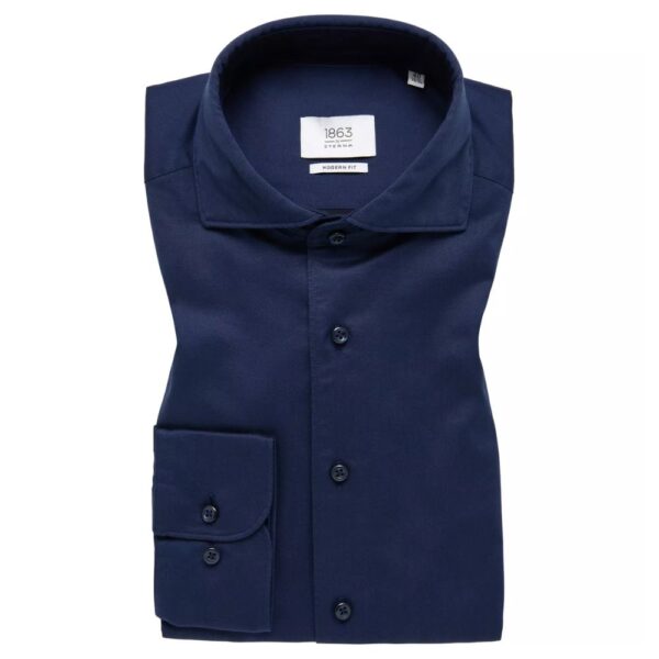 ETERNA Two Ply Modern Fit Navy Shirt