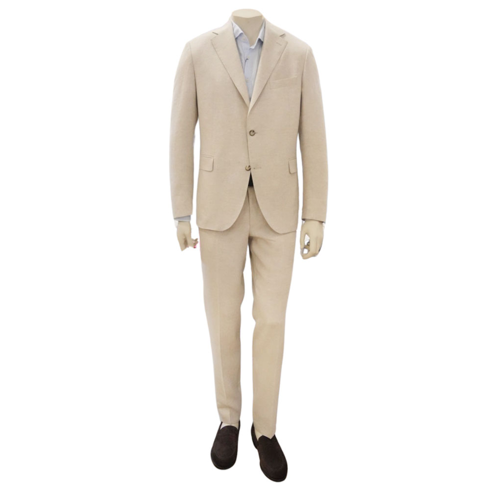 Eduard Dressler Linen Beige Suit