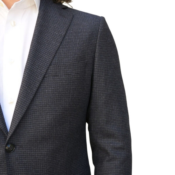 Eduard Dressler Small check charcoal Jacket detail