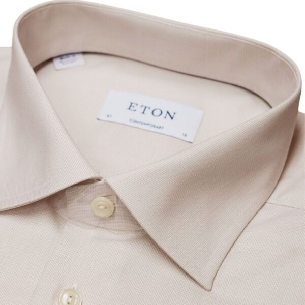 Eton Contemporary Fit Beige Shirt collar