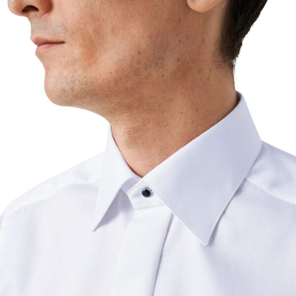 Eton Dobby White Tuxedo Shirt with French Cuff Collar 2