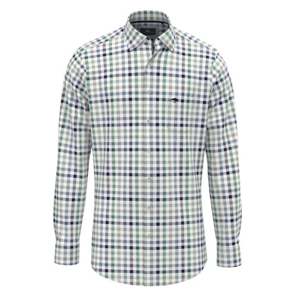 Fynch Hatton Grass Green Check Shirt