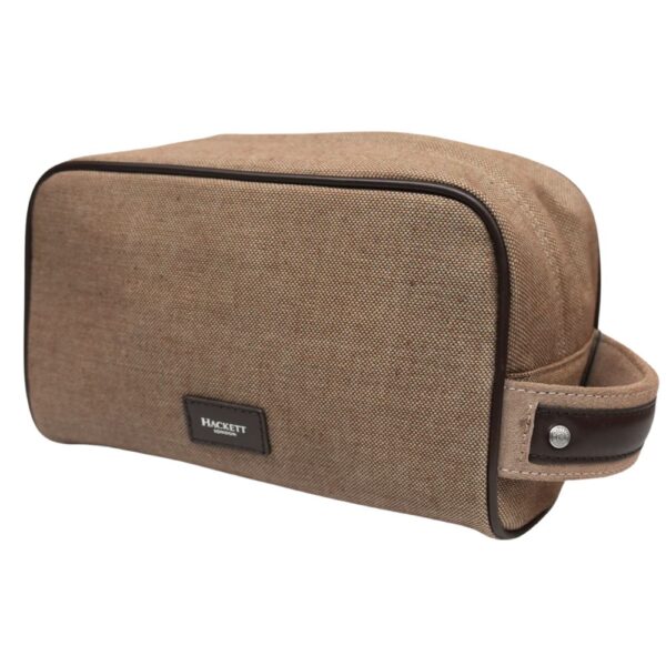 HACKETT BEIGE CANVAS WASHBAG