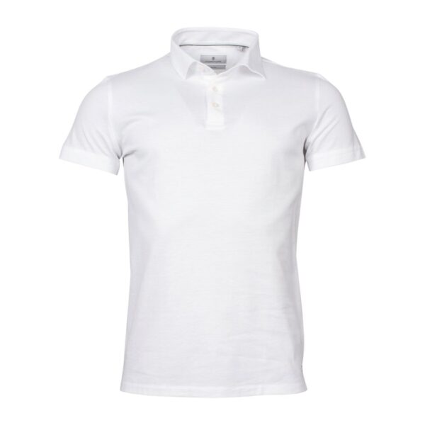 Thomas Maine White Short Sleeve Polo Shirt 1