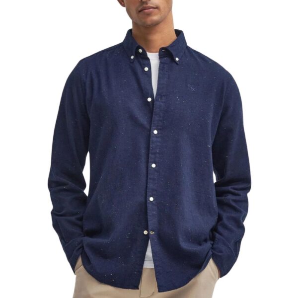 Barbour Tainsbury Tailored Long Sleeved Navy Shirt