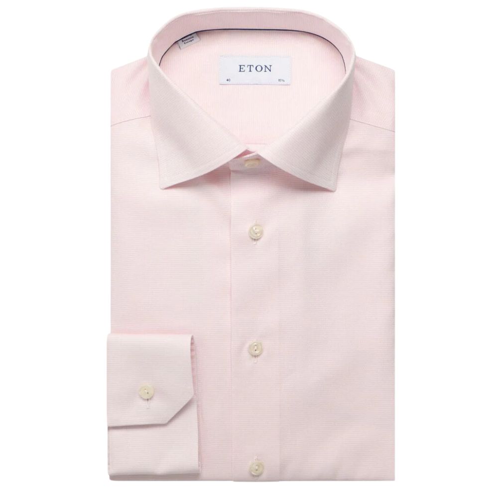 Eton Semi Solid Pink Formal Shirt 1