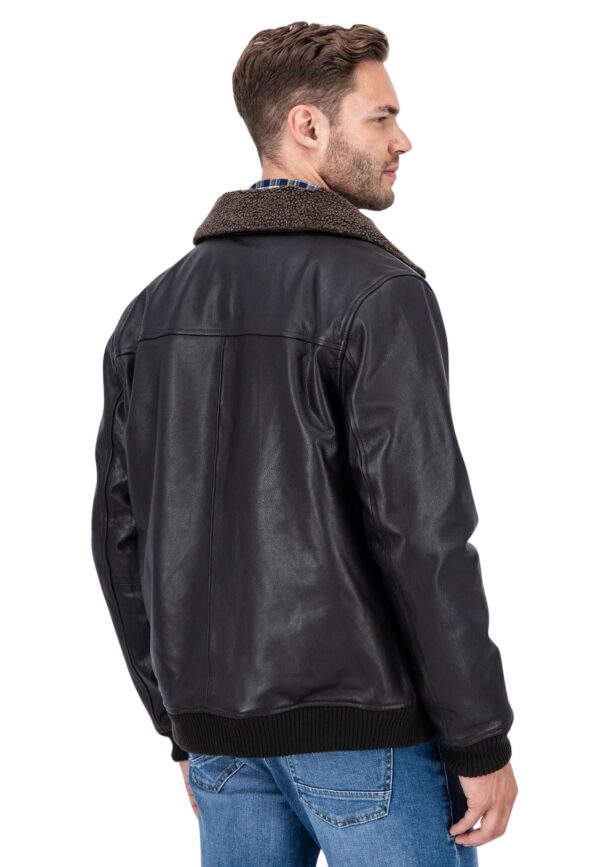 Fynch Hatton Dark Brown Aviator Blouson Jacket 1